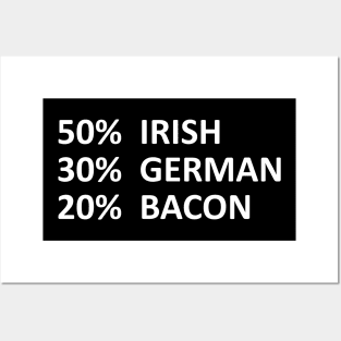 20% Bacon - Funny - White Lettering Posters and Art